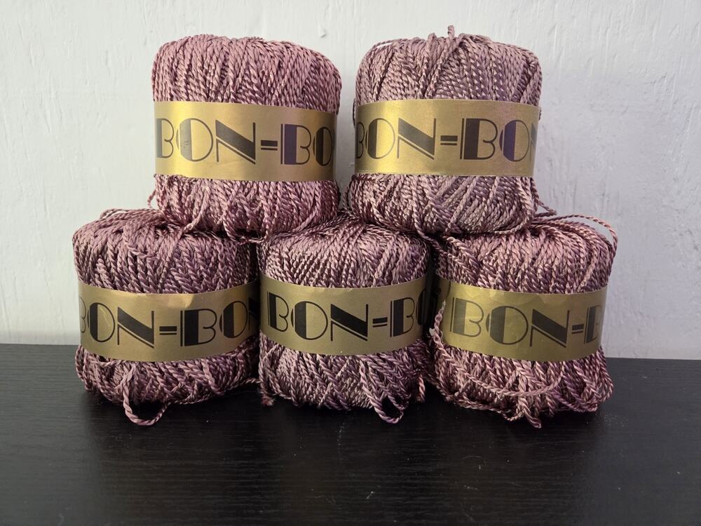 Lot of 5 Vtg Bon Bonel Vendome Rayon Yarn Dusty Rose Pink 50g Spain